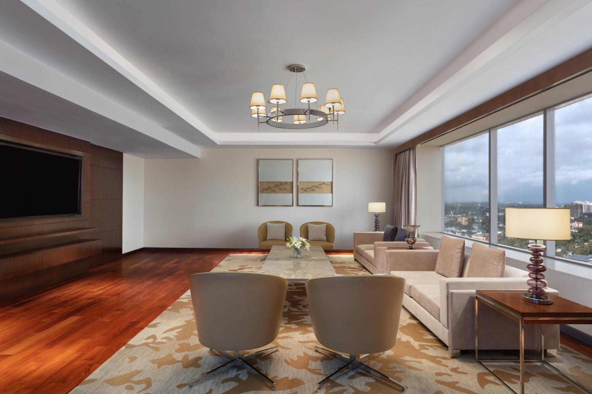 Kochi Marriott Hotel Екстериор снимка A 3D rendering of a living room